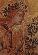 Simone Martini angeln gabriel, bebadelsen oil painting on canvas